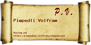 Pimpedli Volfram névjegykártya